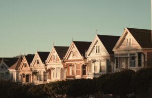 Row of homes along a street