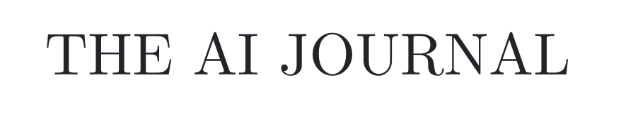 Text reads "THE AI JOURNAL" in bold, modern font on a white background.